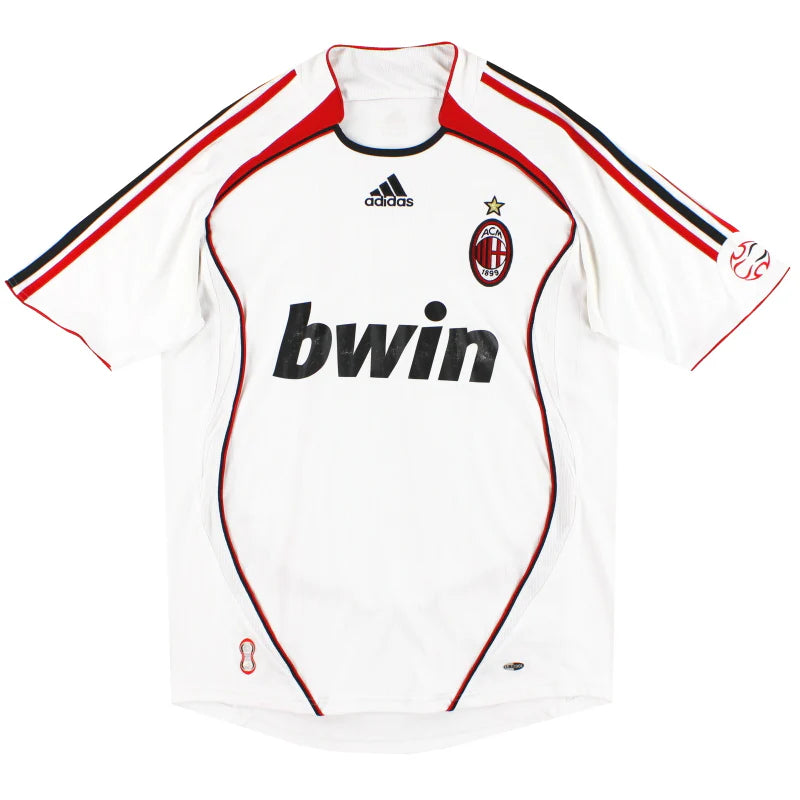 AC Milan 2006/07 White Away Retro Soccer Jersey